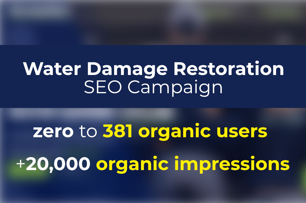 Water Damage Restoration SEO